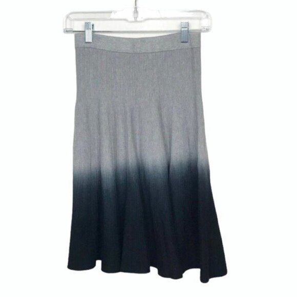 Carmen Marc Valvo Gray Knit Ombre Skirt XS - Picture 2 of 8